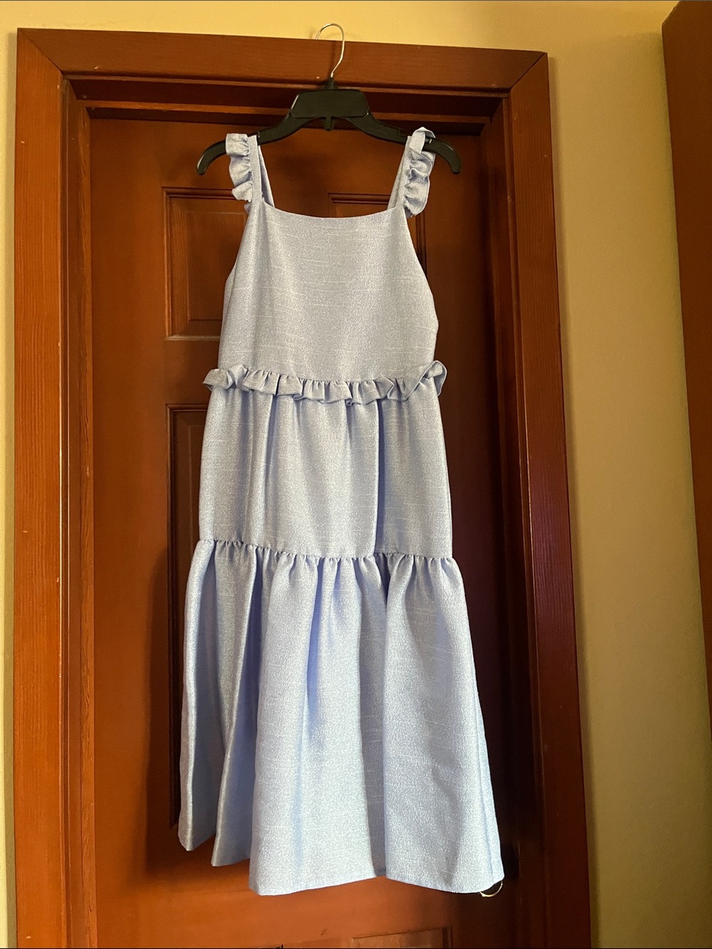 GB girls Sky Blue Ruffle Tiered Dress